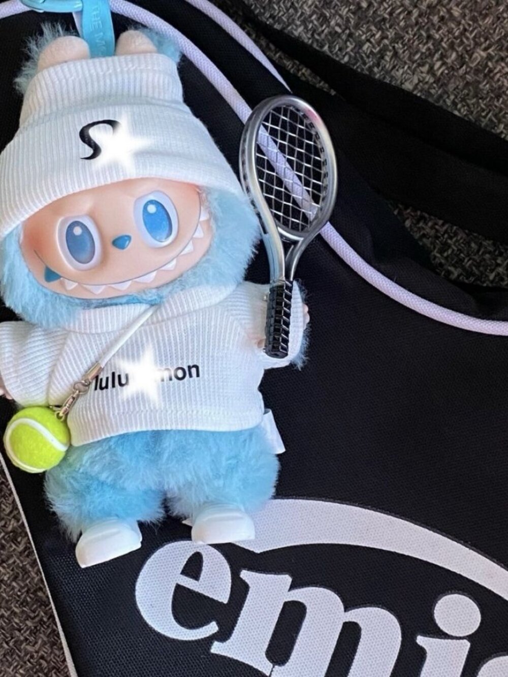 Labubu 17cm Doll Outfit – Blue Tennis Set + Accessories | Brand New